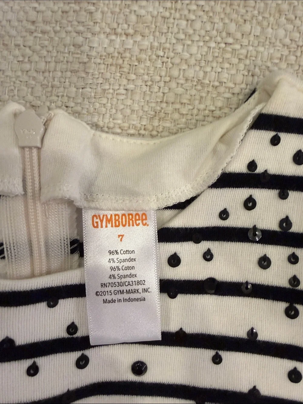 Gymboree Black and White Striped Fit-and-Flare Dress